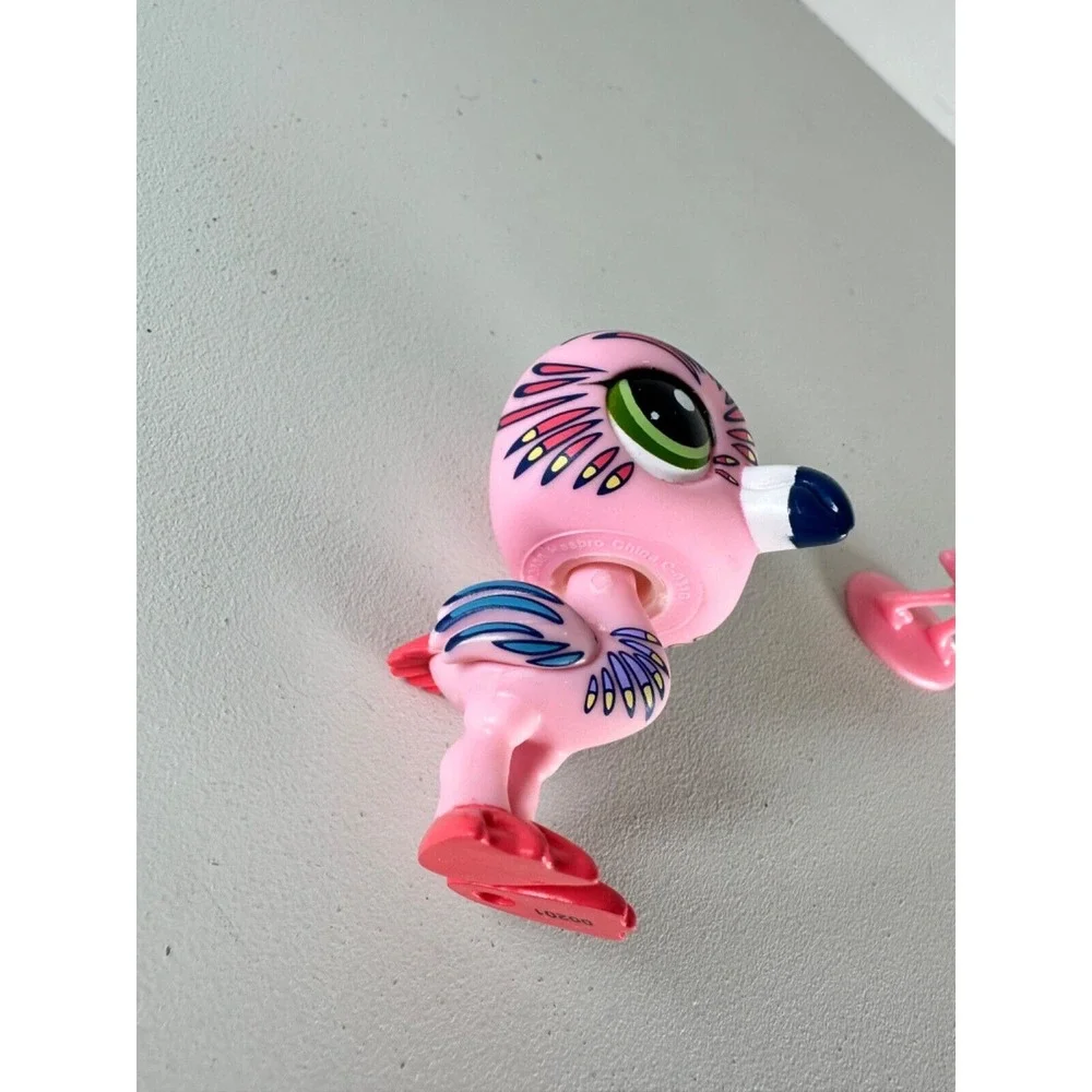 2008 Littlest Pet Shop LPS Postcard Pets Pink Flamingo‎ # 1438 Complete